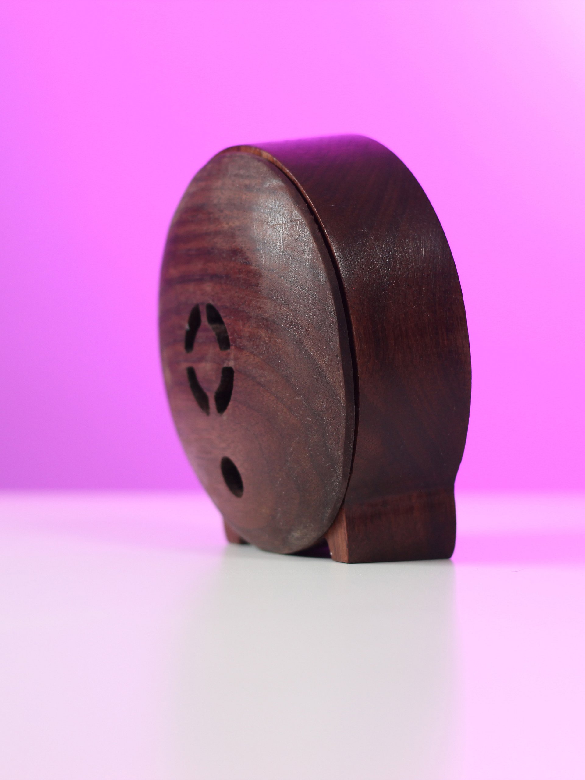 Round Weather Clock — Classic Wood product image (4)