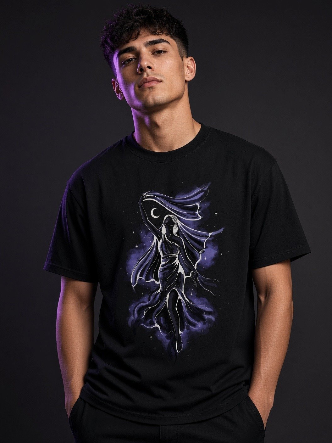 The Celestial Veil // Nebula Dancer Heavyweight Tee product image (2)