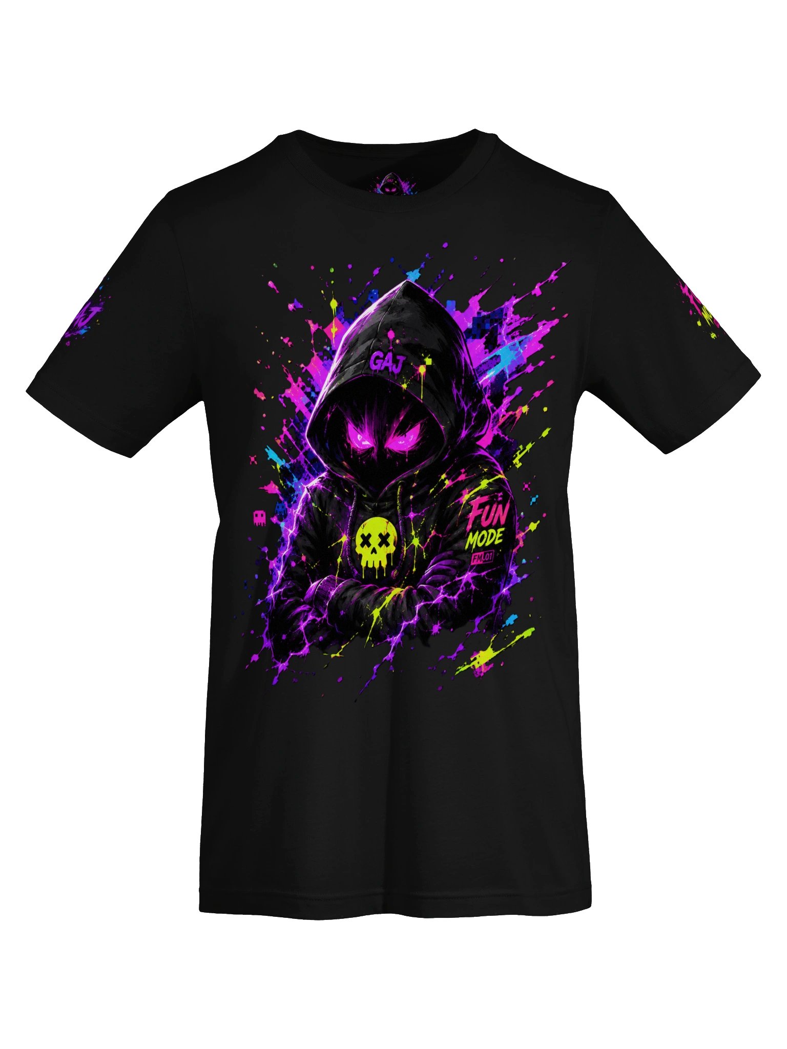 GAJ Fun Mode FM.01 – Neon Chaos Gamer Tee product image (5)
