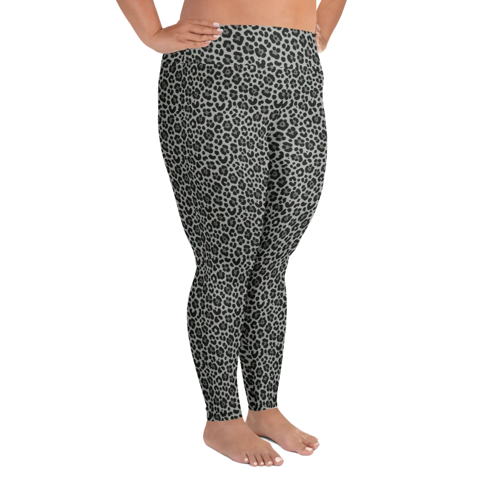 Bold Snow Leopard Print Plus Size Leggings product image (4)