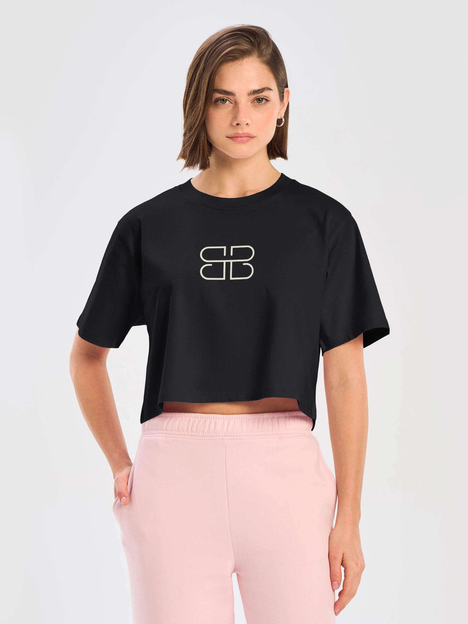 B&B LOGO Crop Tee - Dark product image (5)