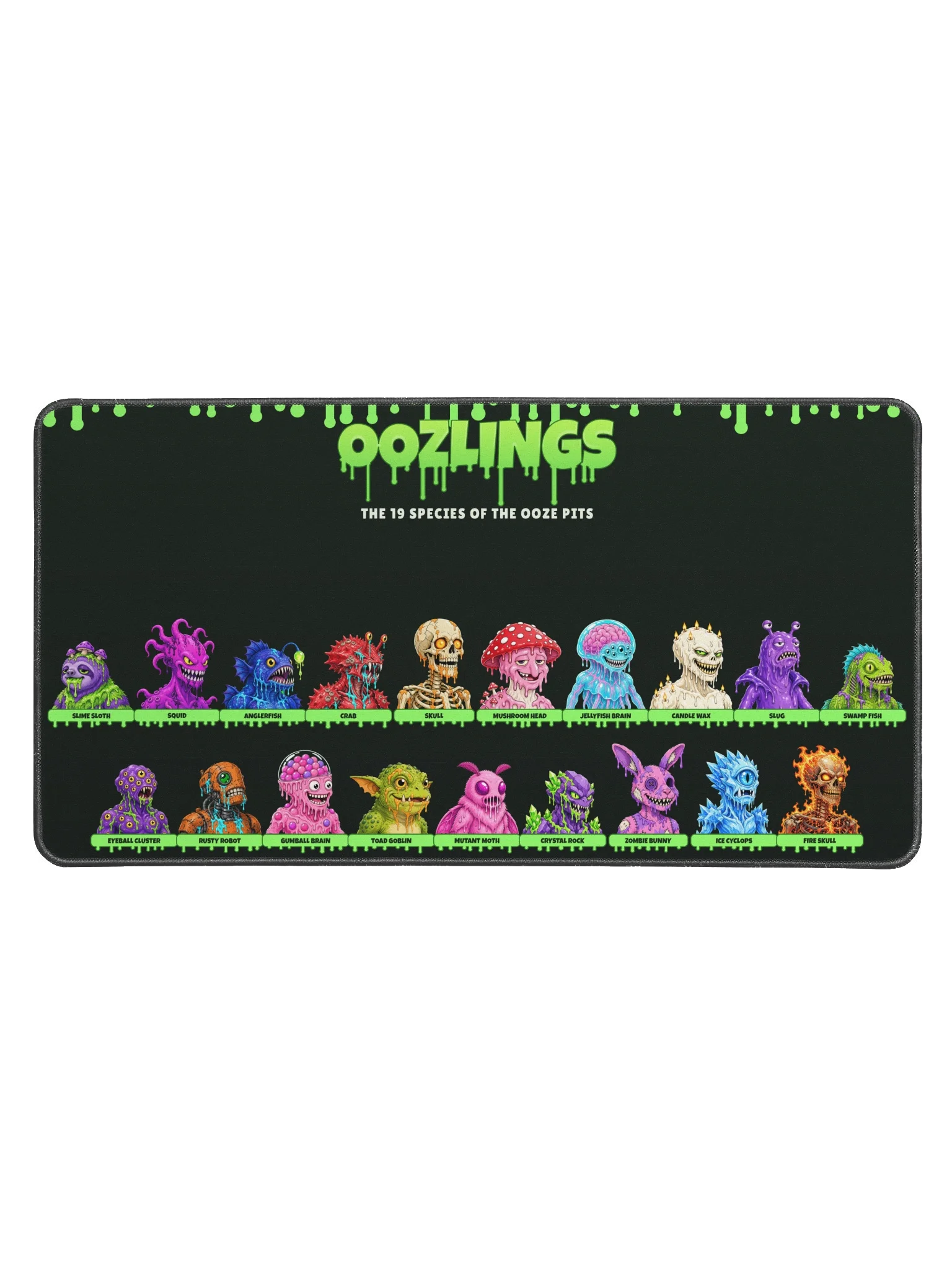 Oozlings Species Lineup Desk Mat