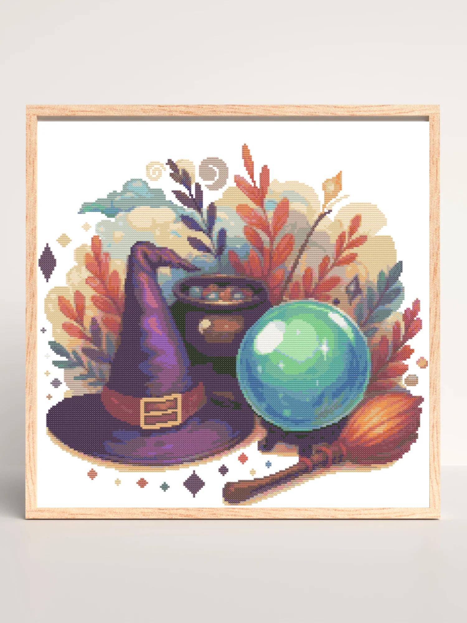 Cosy Witch Scene Cross Stitch Pattern product image (5)