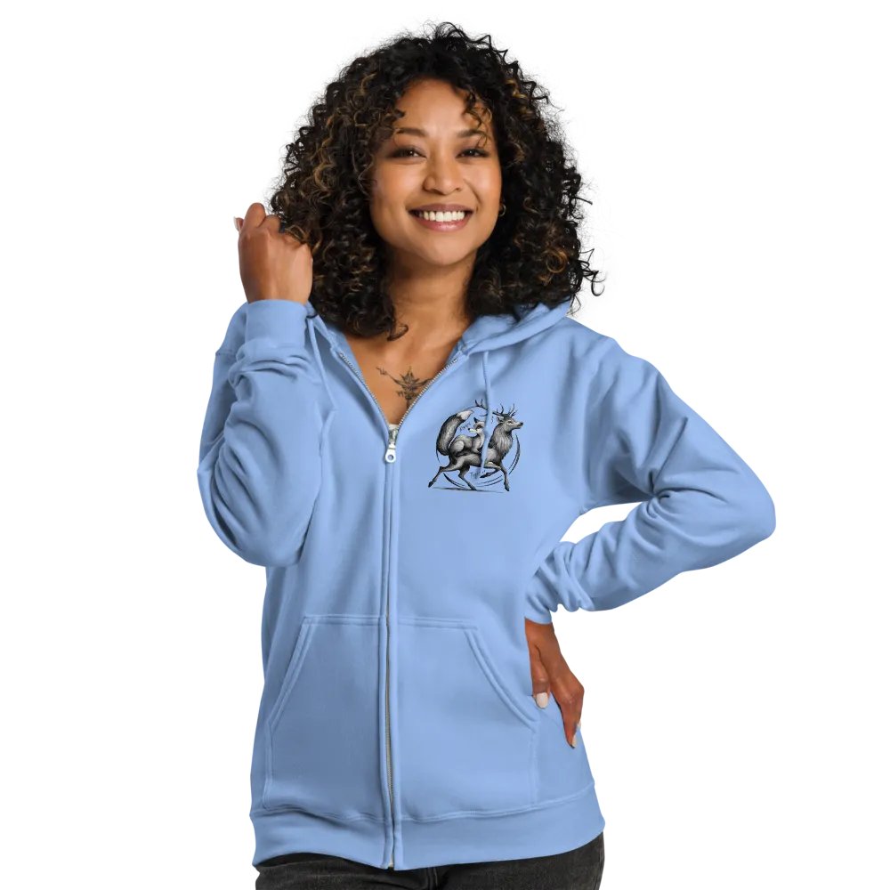 Always Together Iconic Vixen and Stag Back Print Zippy Hoodie product image (17)