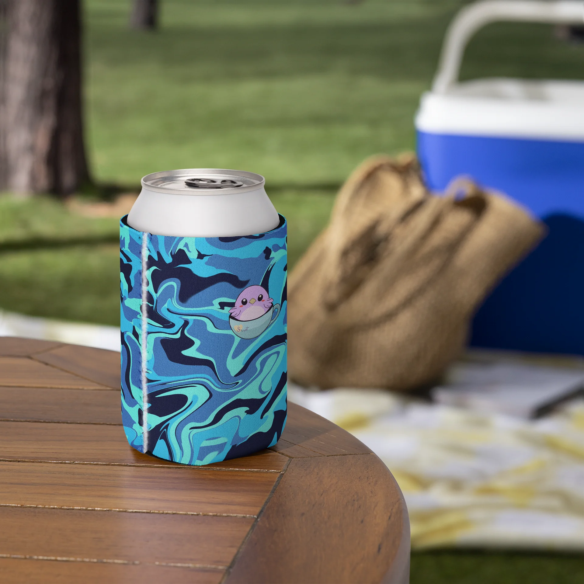 Camo Blue Waves | Coozie Can Cooler product image (5)