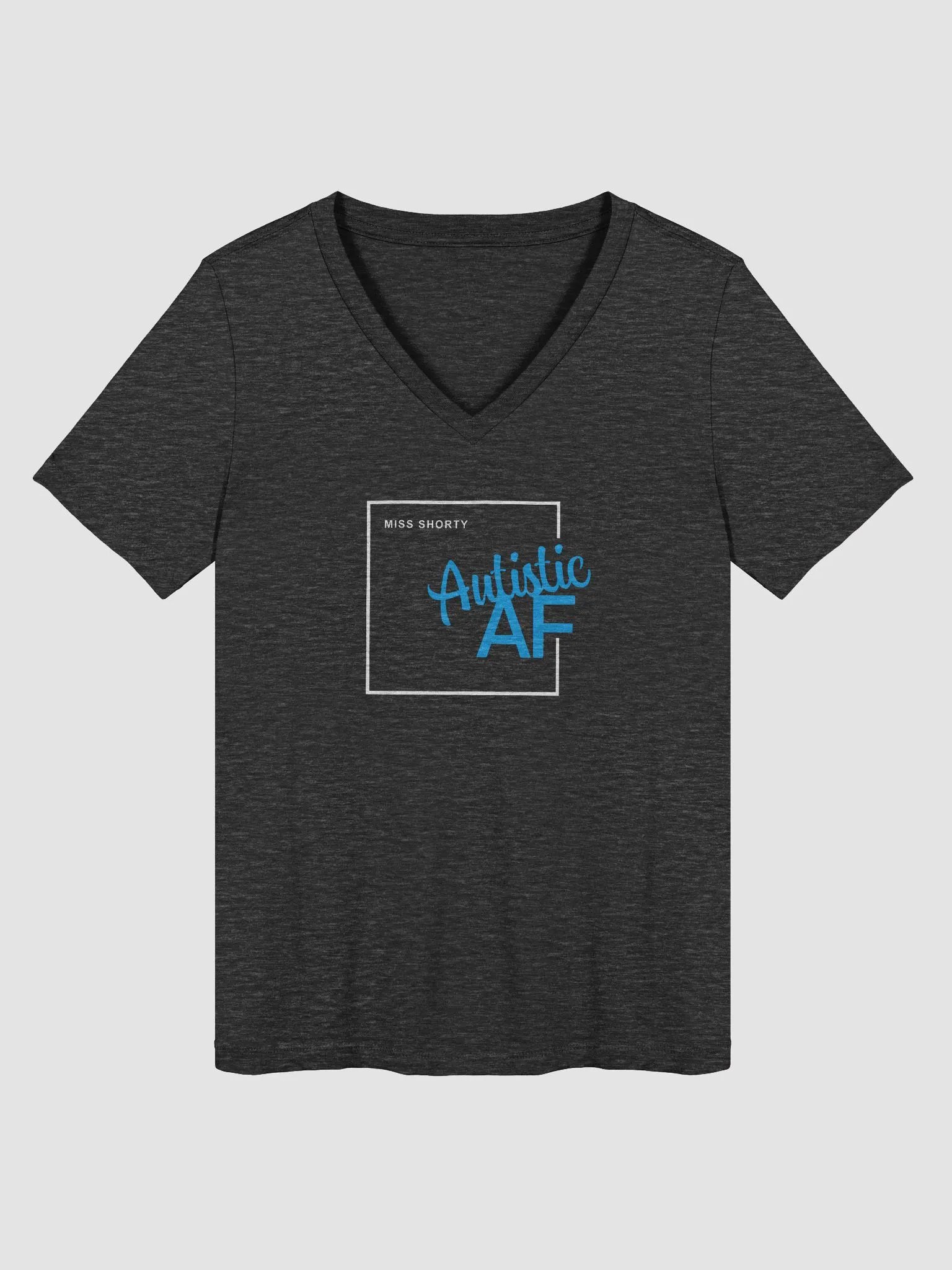 Autistic AF V Neck Tee - Blue Dark product image (1)