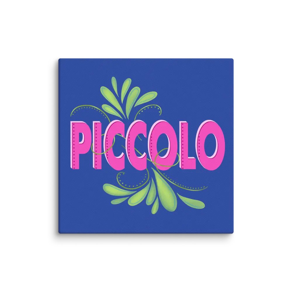 Flute Flourish Wall Canvas- Piccolo (Royal Blue) product image (1)