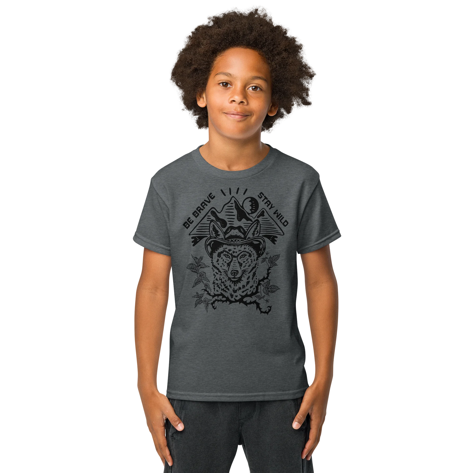 Moody Moon Coyote Youth Sports T-Shirt product image (1)