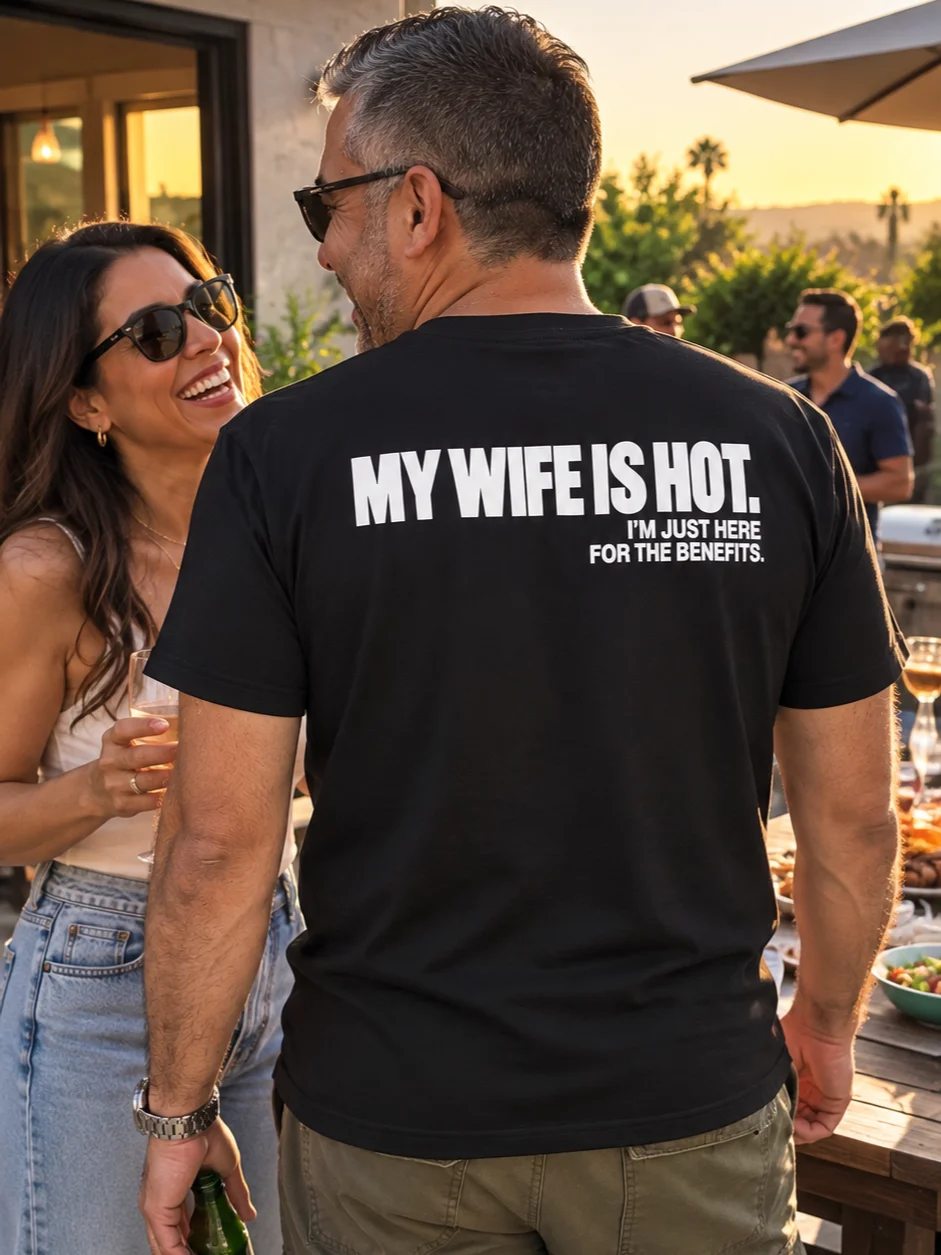 My Wife Is Hot – Funny Husband Graphic T-Shirt product image (1)