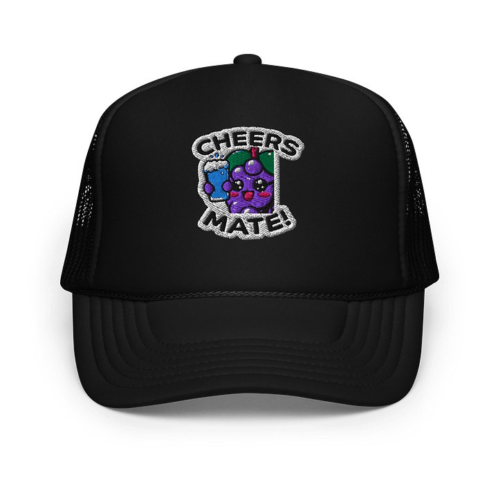 Cheers Mate Outline Embroidered Trucker Hat v1 product image (1)