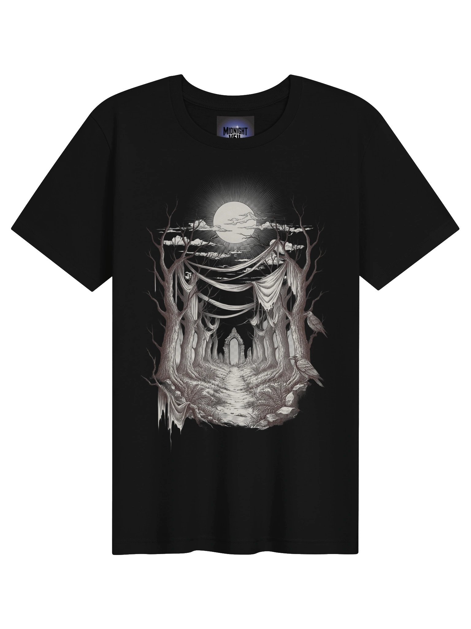 Midnight Veil Forest Portal T-Shirt product image (4)