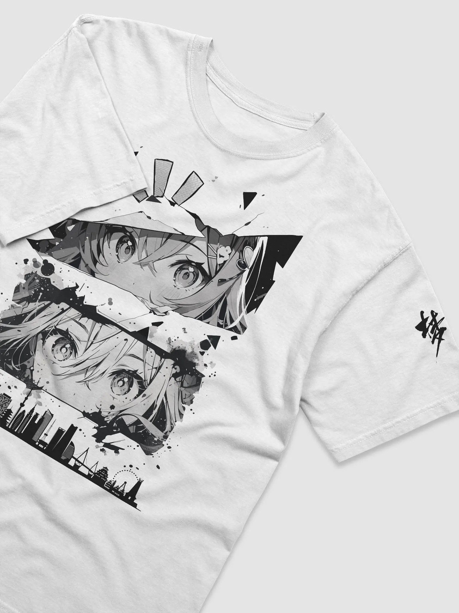 Anime Expressions Black & White T-Shirt product image (2)