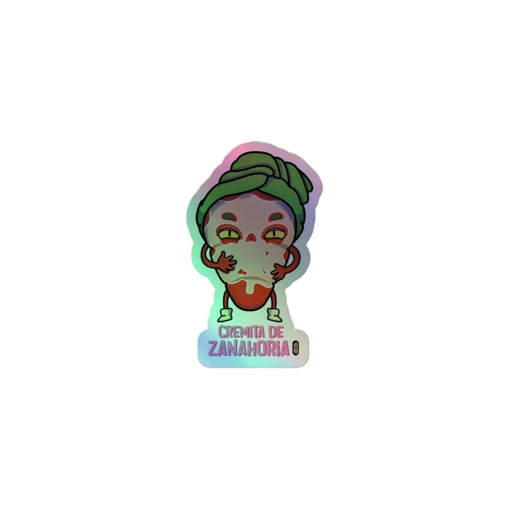 Cremita de Zanahoria - Sticker (Holographic Kiss Cut) product image (1)