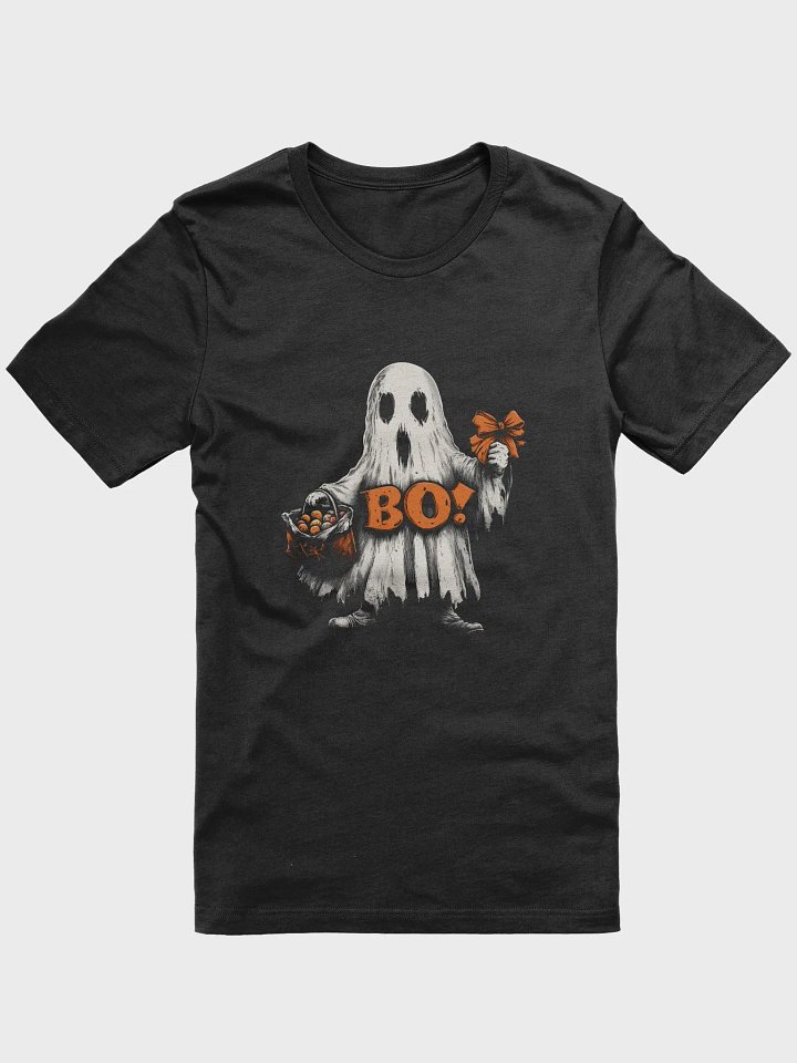 BO! Halloween Ghost (Black T-shirt) product image (1)