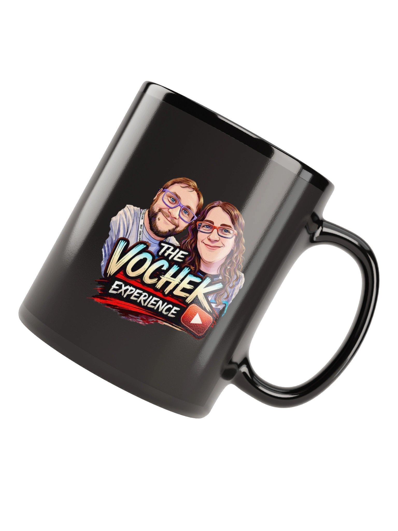The Vochek Experience Logo Black Glossy Mug product image (6)
