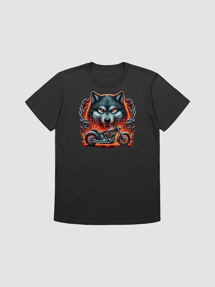 Flaming Wolf Biker T-Shirt #2 product image (1)