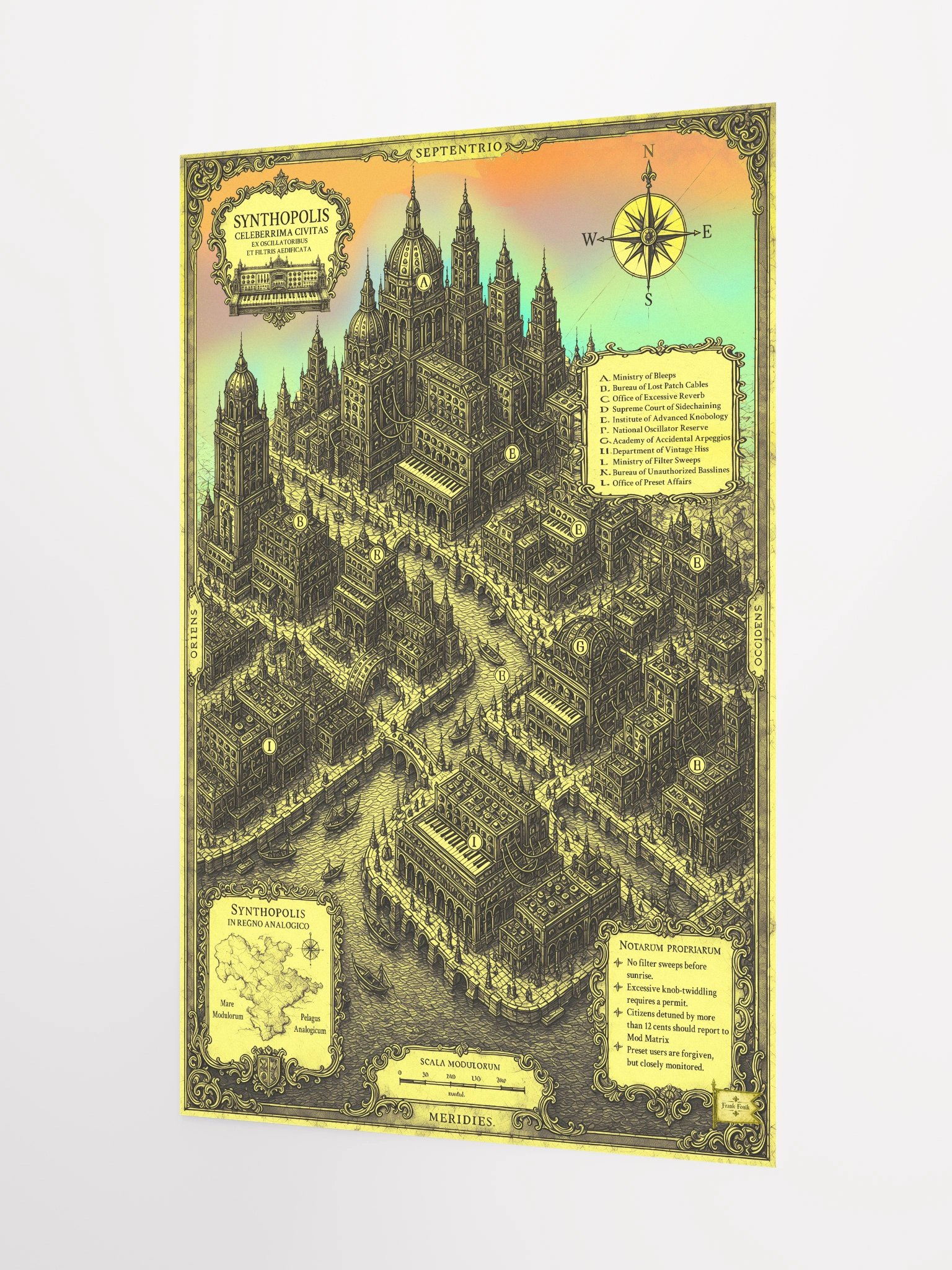 SYNTHOPOLIS number 1 (1 of 2), by Frank Fonik, Techno EDM Matte Paper Poster product image (2)
