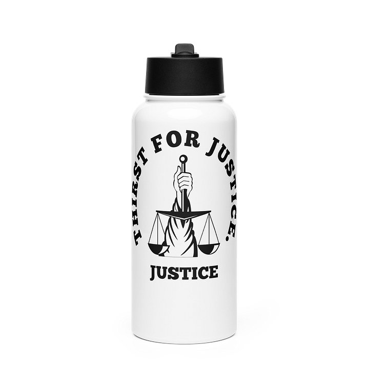 'Thirst For Justice ' Eclipse 32 oz Stainless Steel Straw Water Bottle product image (1)