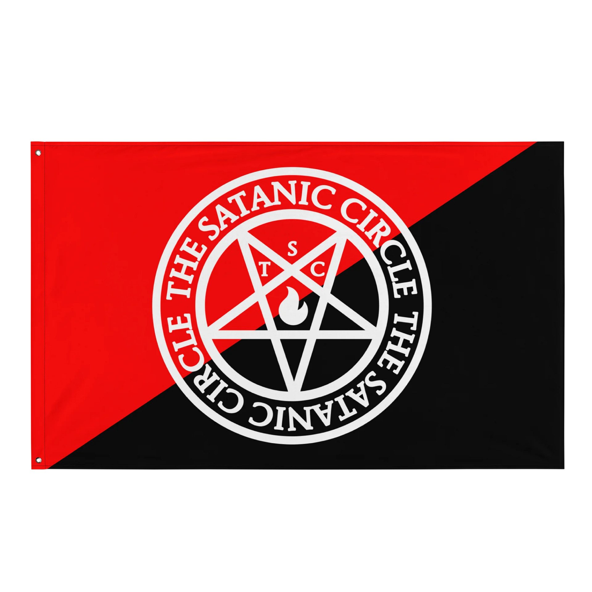 The Satanic Circle - Indoor Anarchist Flag product image (1)
