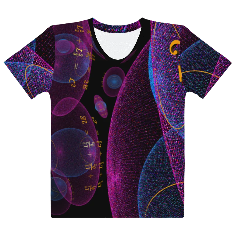 Poinsot's Pixel Spaceship 2 - Physics of the Gyroscope Women's Crew Neck T-Shirt product image (3)