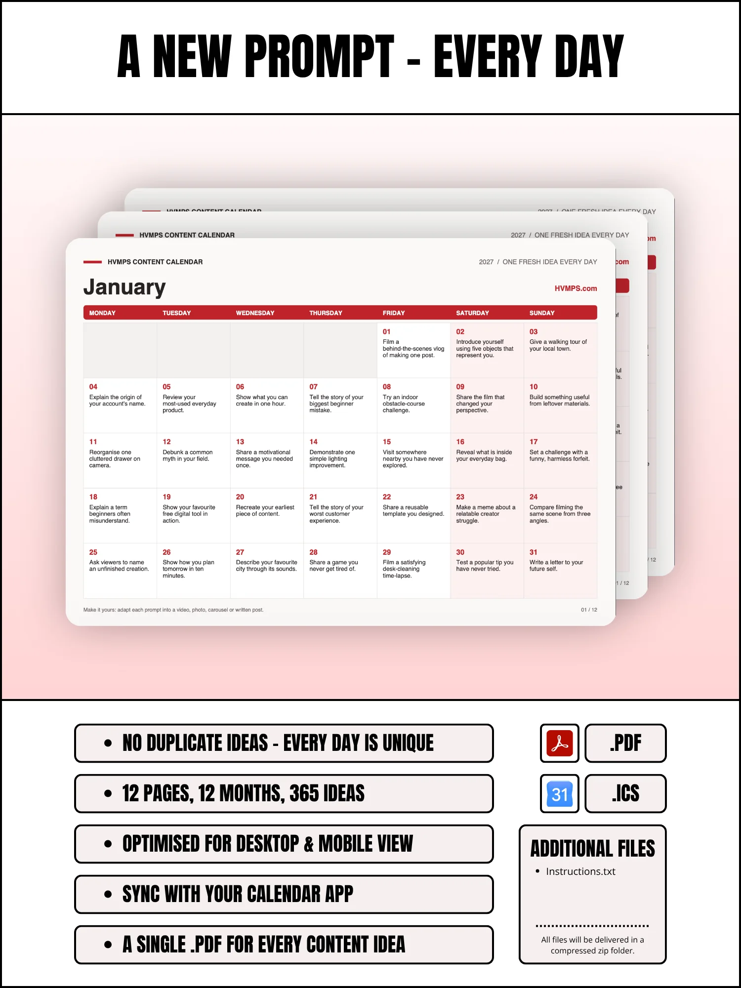 365 Content Calendar (2027 Edition) product image (2)