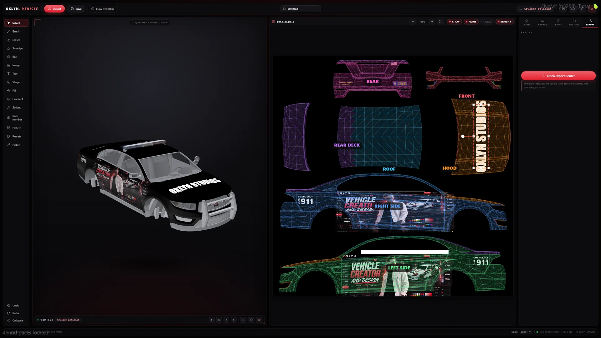 FiveM Script | Vehicle Creator & Design - IN-GAME LIVERY STUDIO & CUSTOM PROPS - ESX/QBCORE/QBOX product image (1)