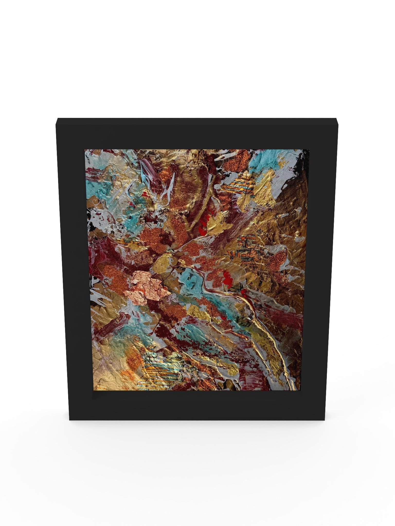 Abstract Metallic Swirl Framed Matte Poster product image (30)