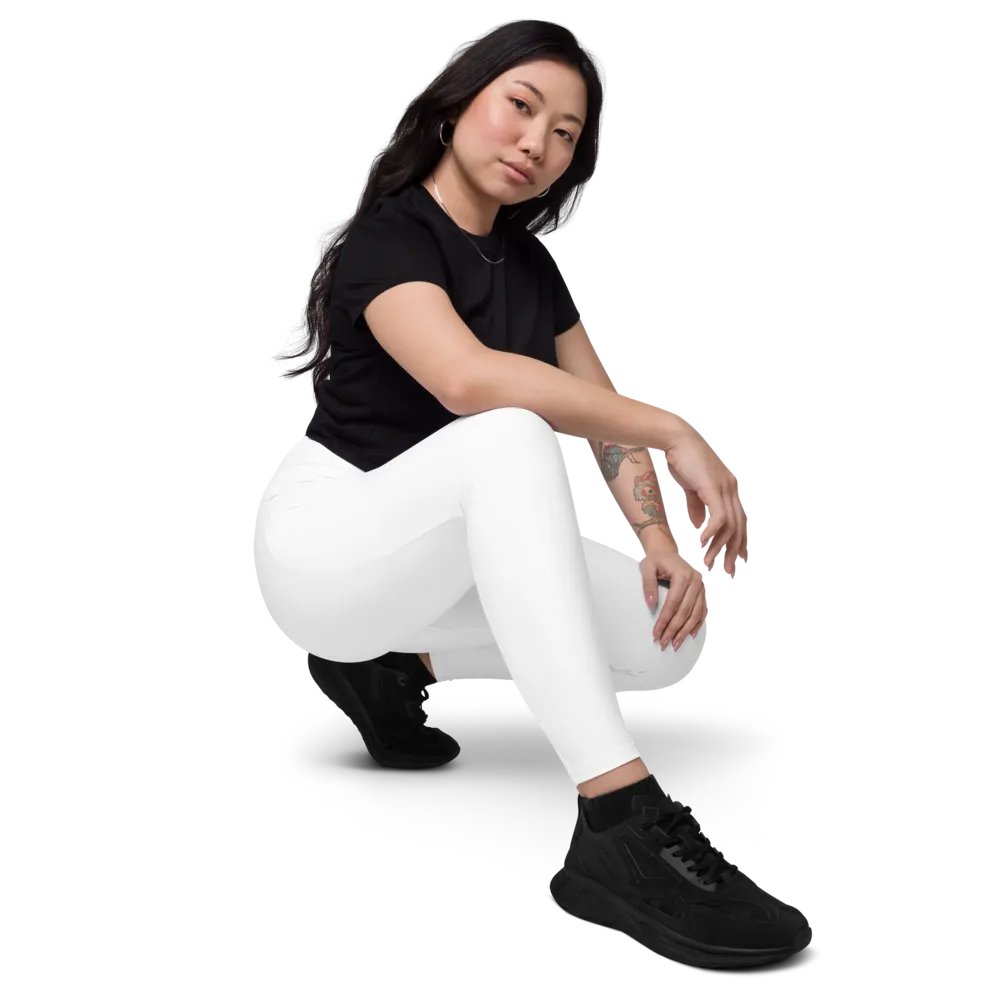 TDS Music High-Waisted Leggings with Pockets - White product image (2)