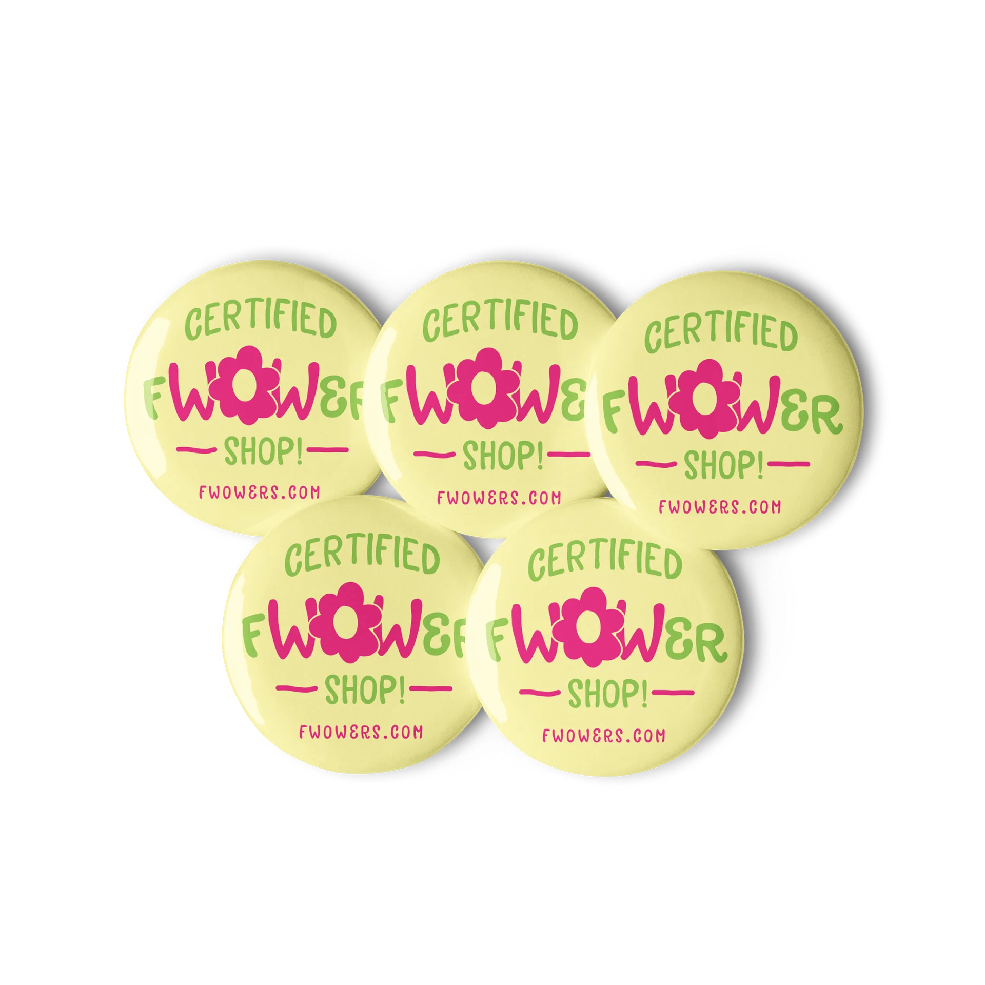 Certified fWOWer Shop! Buttons Yellow (Set of 5) product image (2)