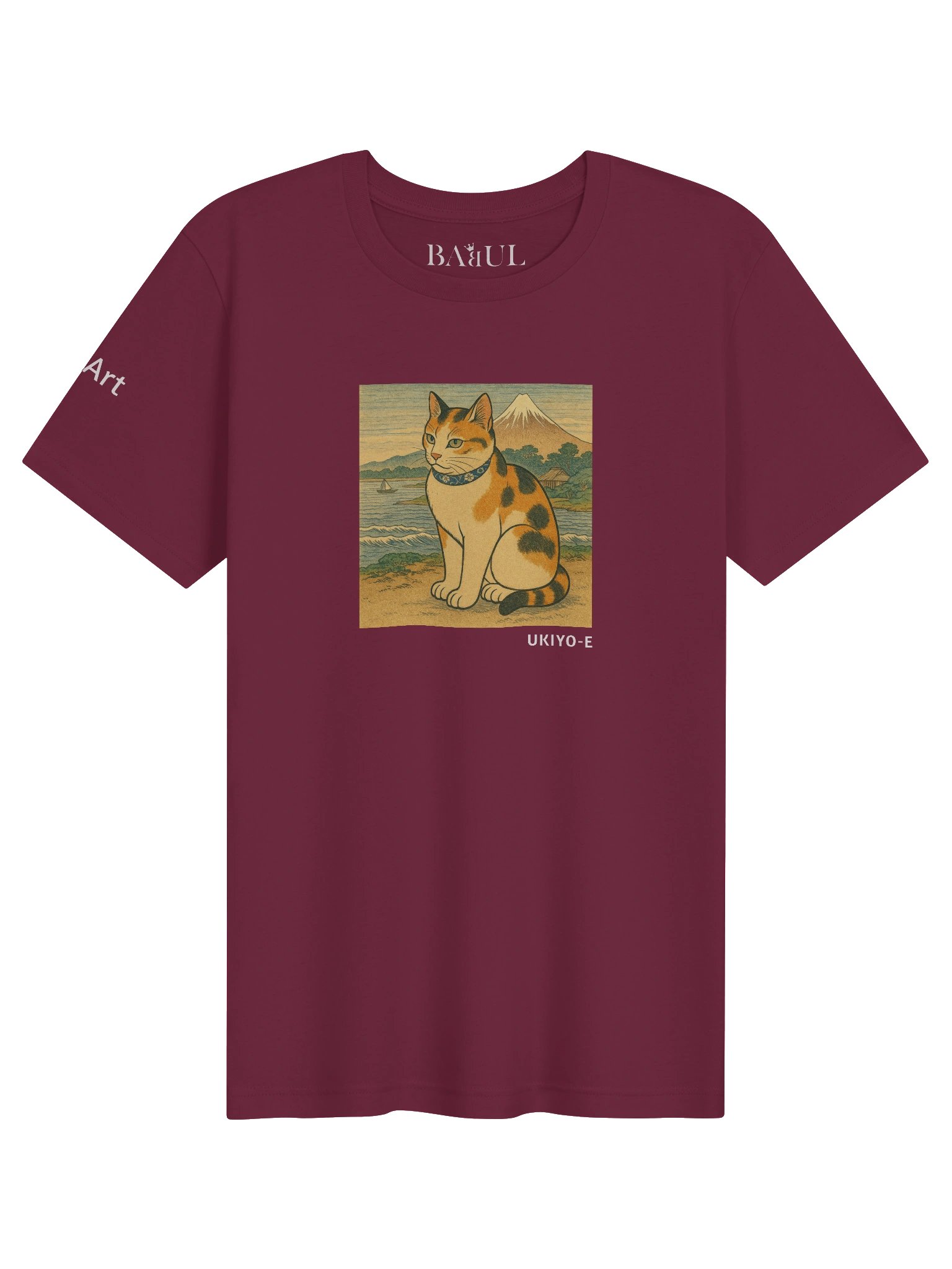 CATART Unisex Jersey Cat T-Shirt - UKIYO-E Japanese art Style - Iconic Painting Reimagined with Cats product image (1)
