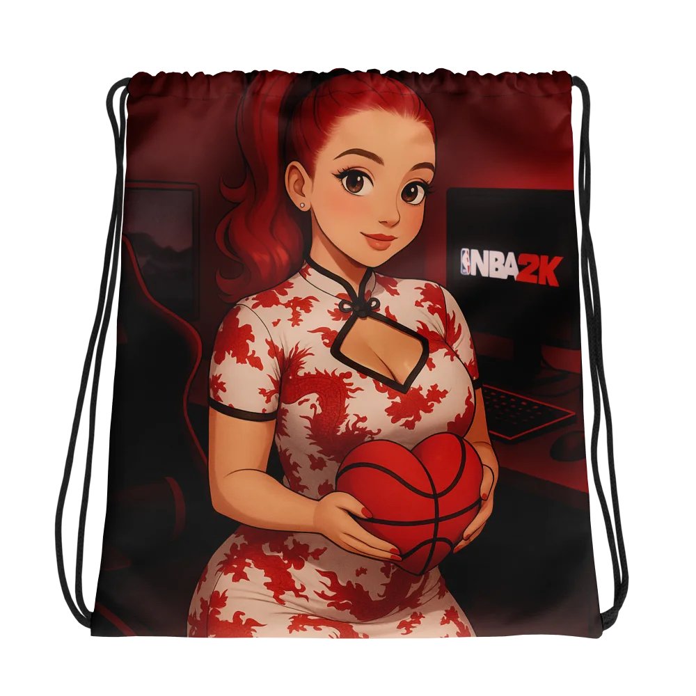 Dragon's Hoop All-Over Drawstring Bag product image (1)