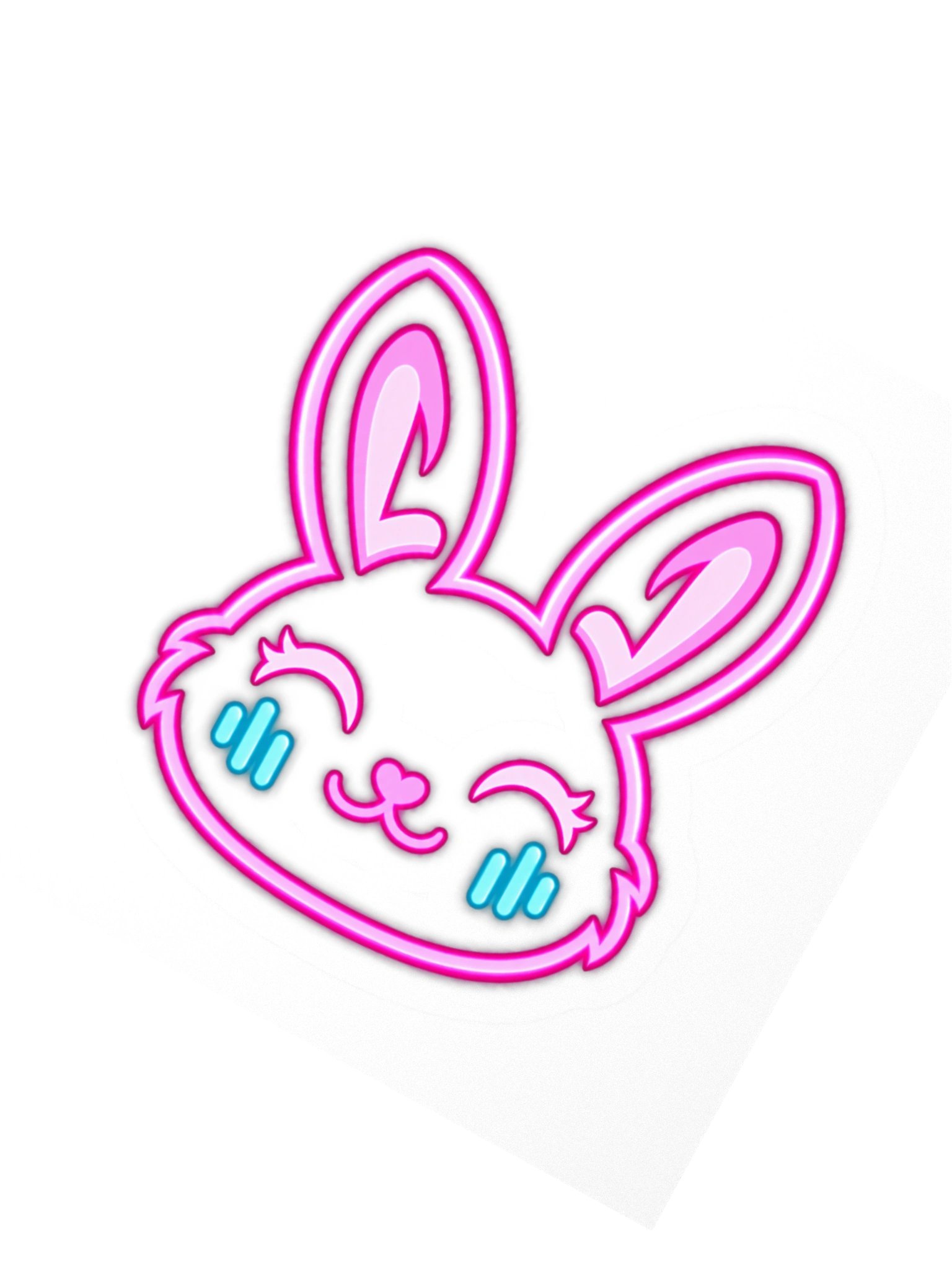 Lumi Lee (Little Raver bunny) - Logo sticker! product image (5)