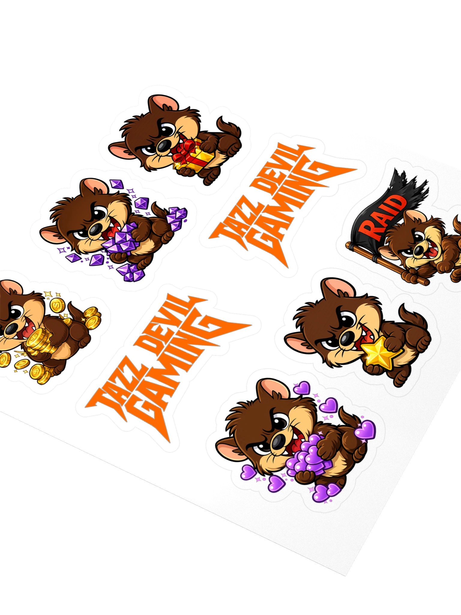 Tazz Devil Gaming Mascot Sticker Set product image (3)