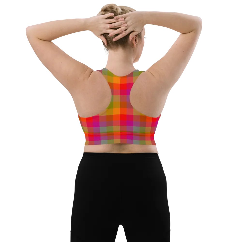 Rainbow Checkers Sports Bra 2 product image (7)