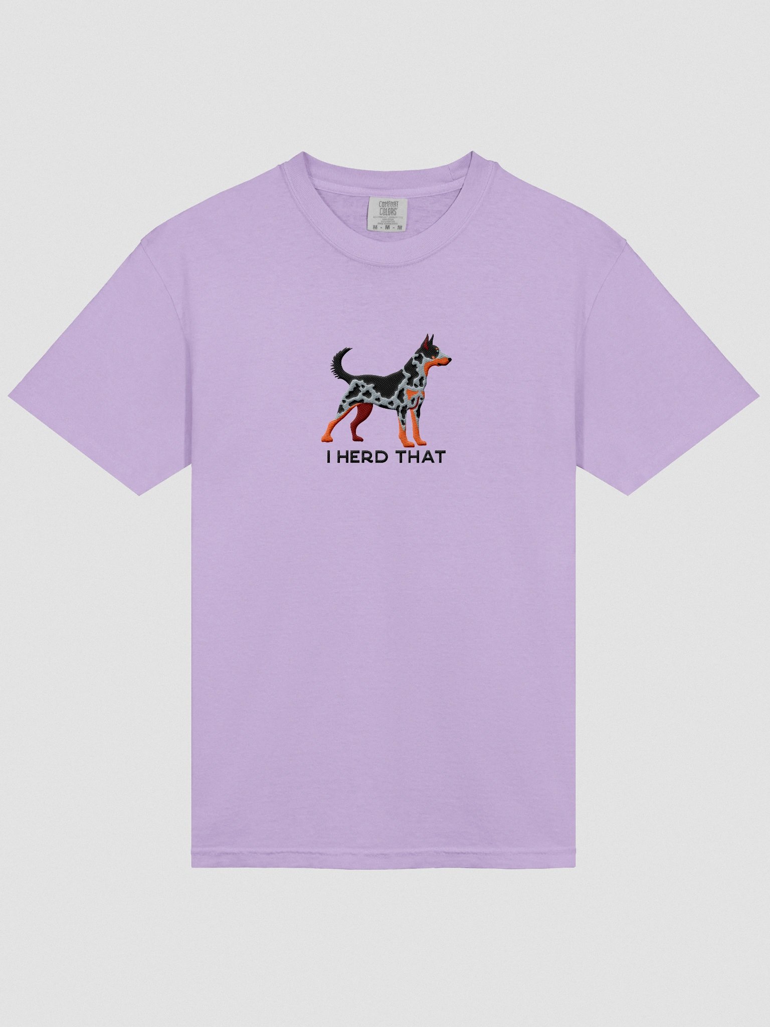 I Herd That T-Shirt(Embroidered) of a Beauceron(Harlequin, Cropped Ears) product image (6)