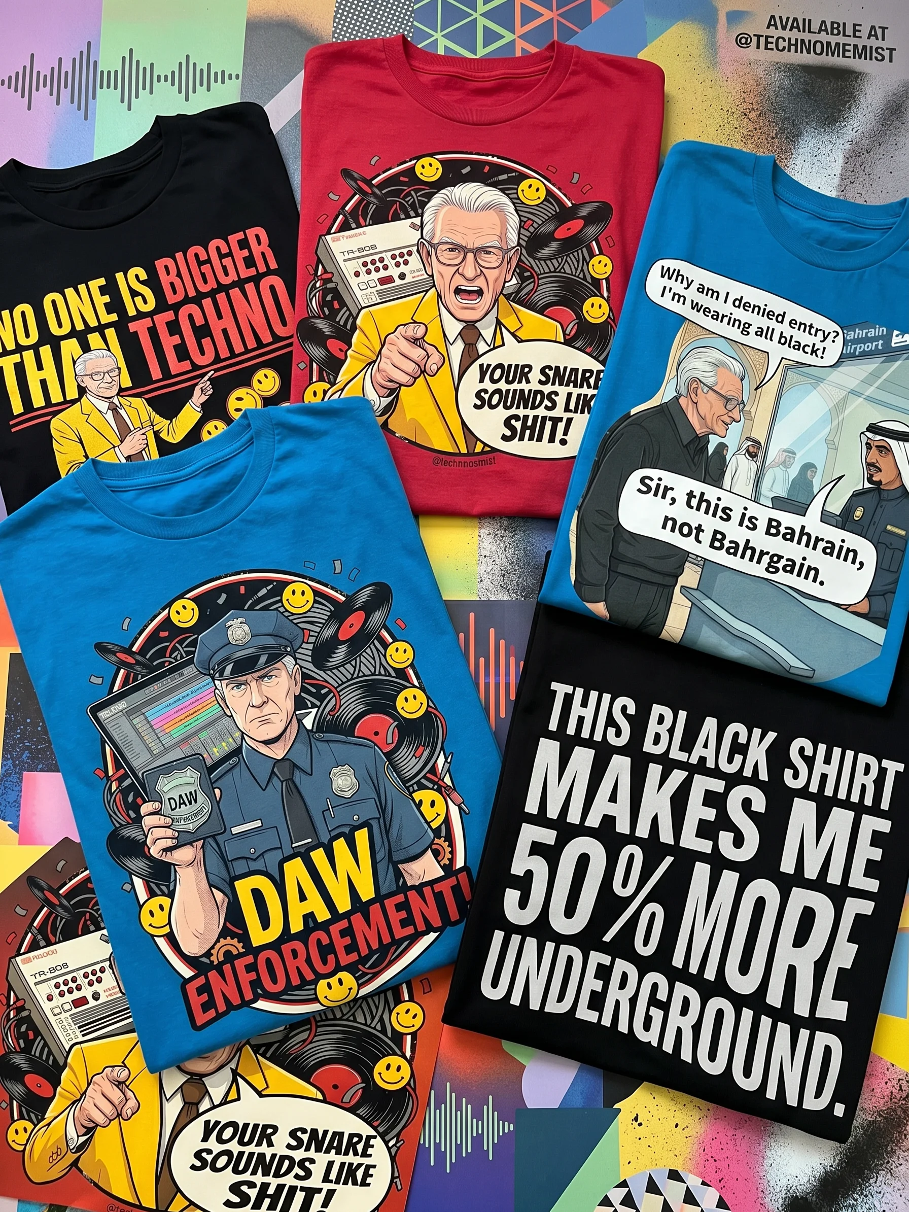 The Techno Memist 5-Shirt Power Bundle product image (1)