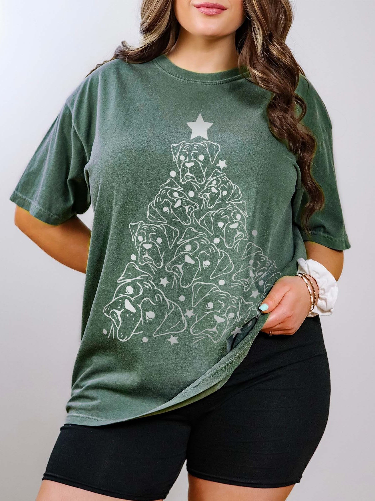 Boxer Christmas Tree T-Shirt product image (1)
