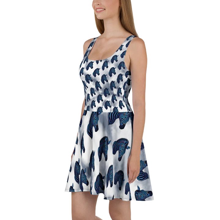 Zebra Frenzy Sleeveless Skater Dress product image (1)