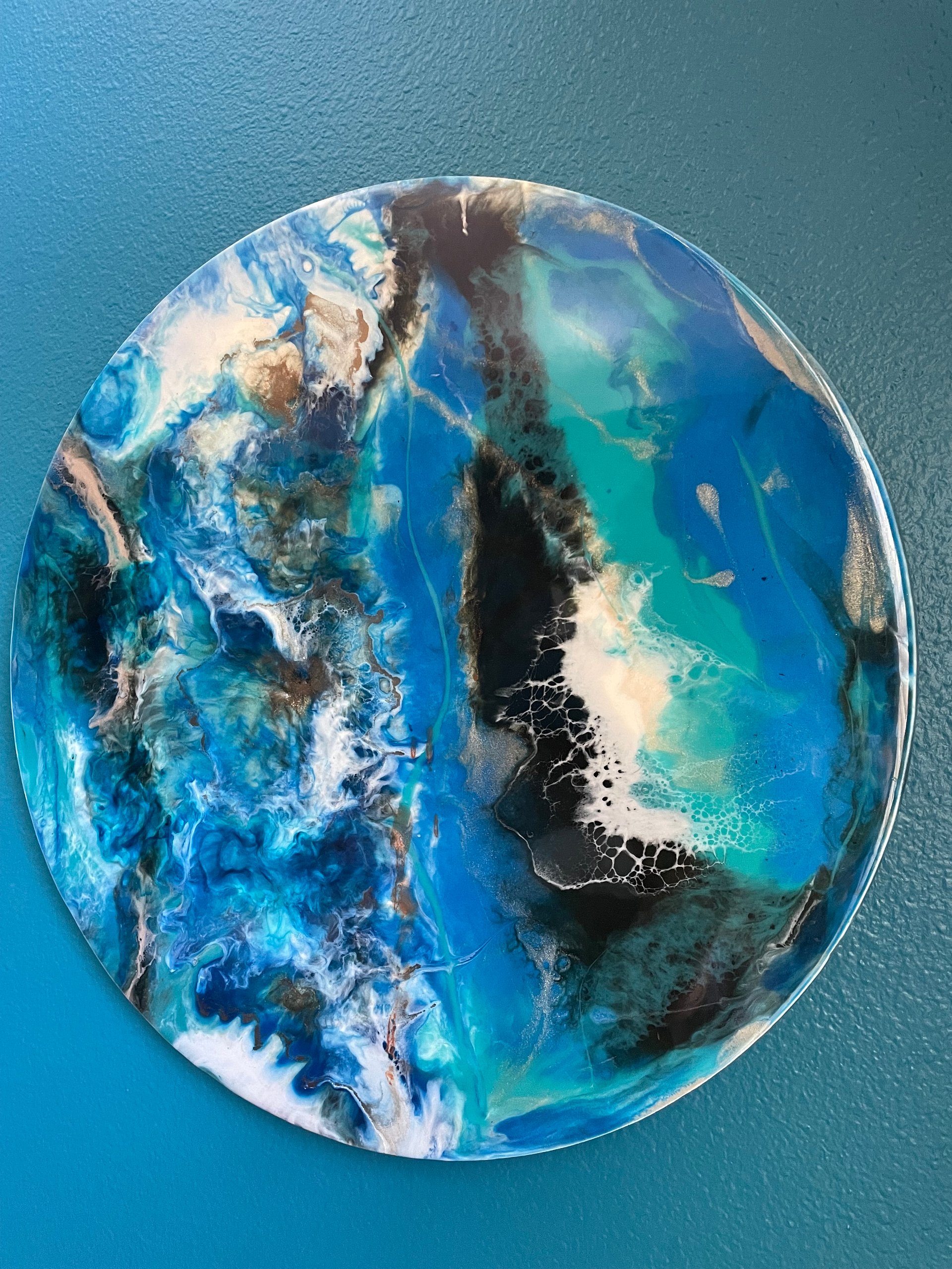 Earth's Ocean Inspired | Wall Art | Wall Decor | Resin-Wood product image (4)