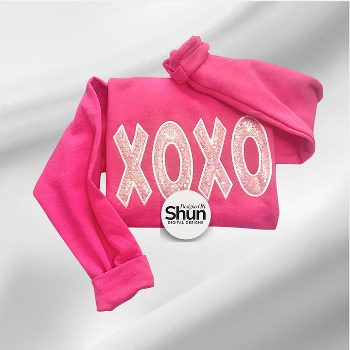 XOXO Applique Embroidery Design product image (2)