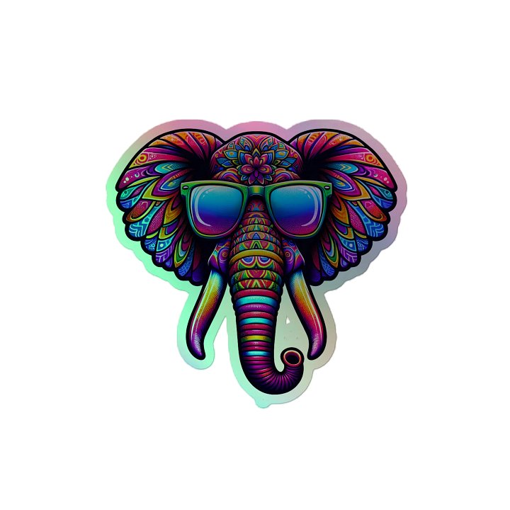 Holographic Elephant Sticker product image (2)