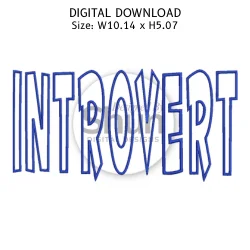 Introvert Applique Embroidery Design product image (1)