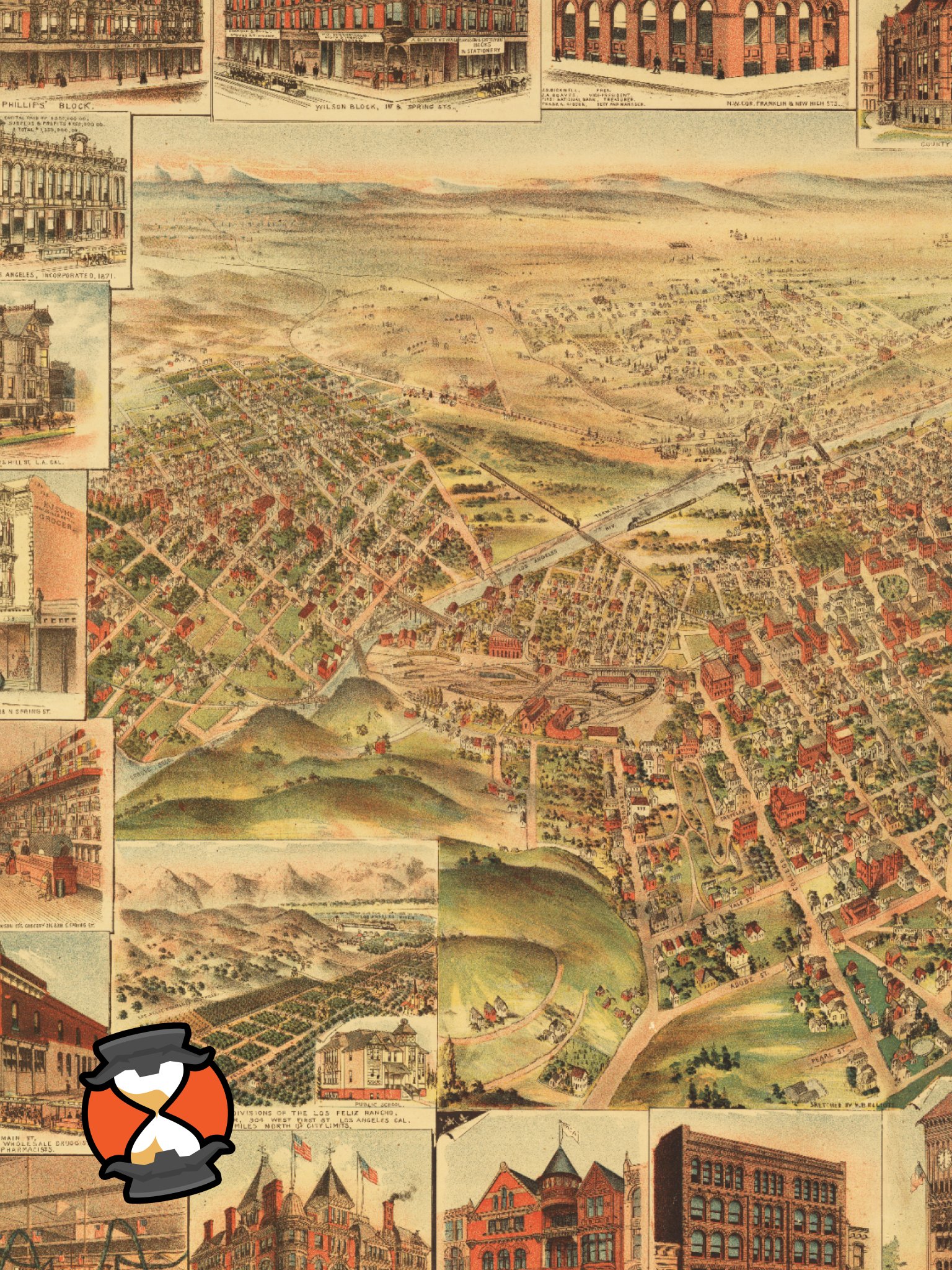 Los Angeles 1891 (Framed Poster Print) product image (2)