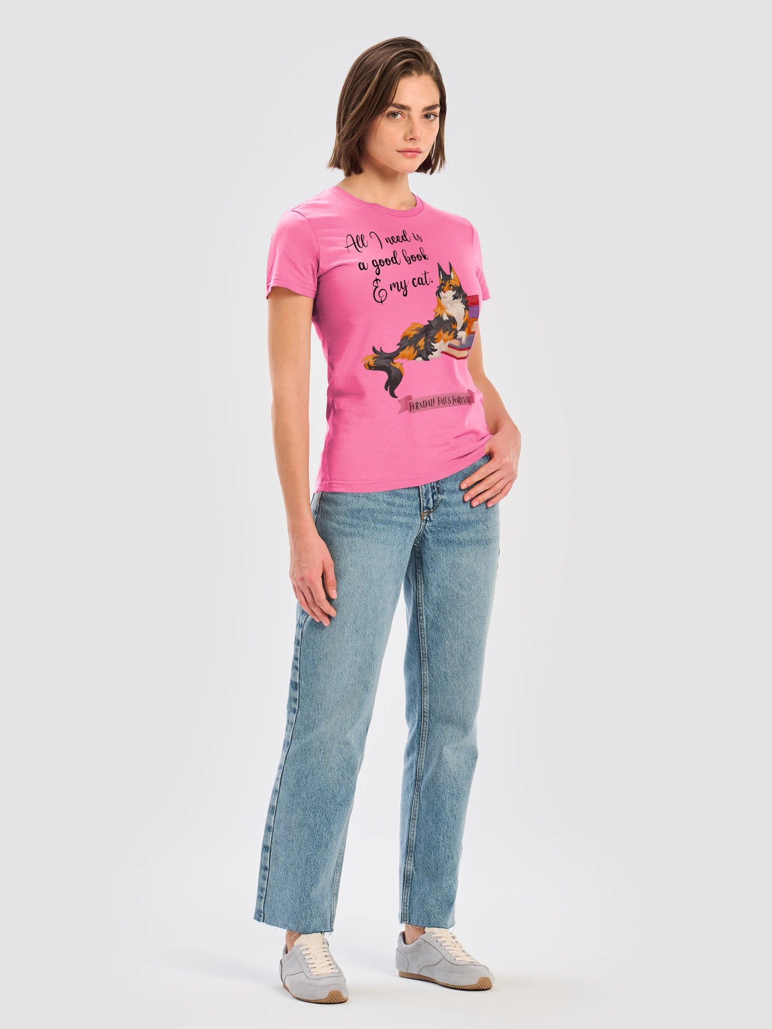 Book and Cat Women's Tee product image (3)
