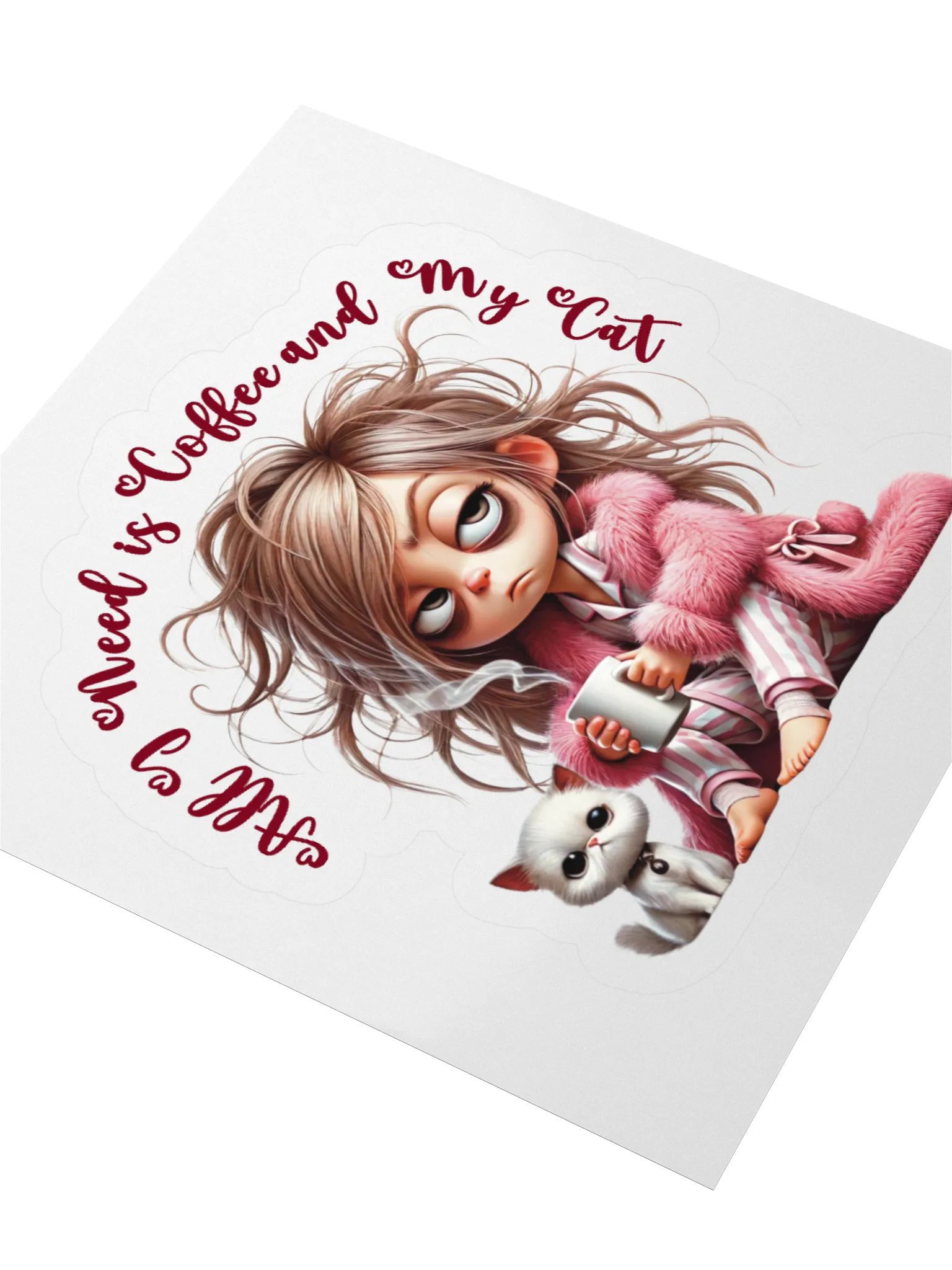 Coffee and Cat Cartoon Stickers product image (9)