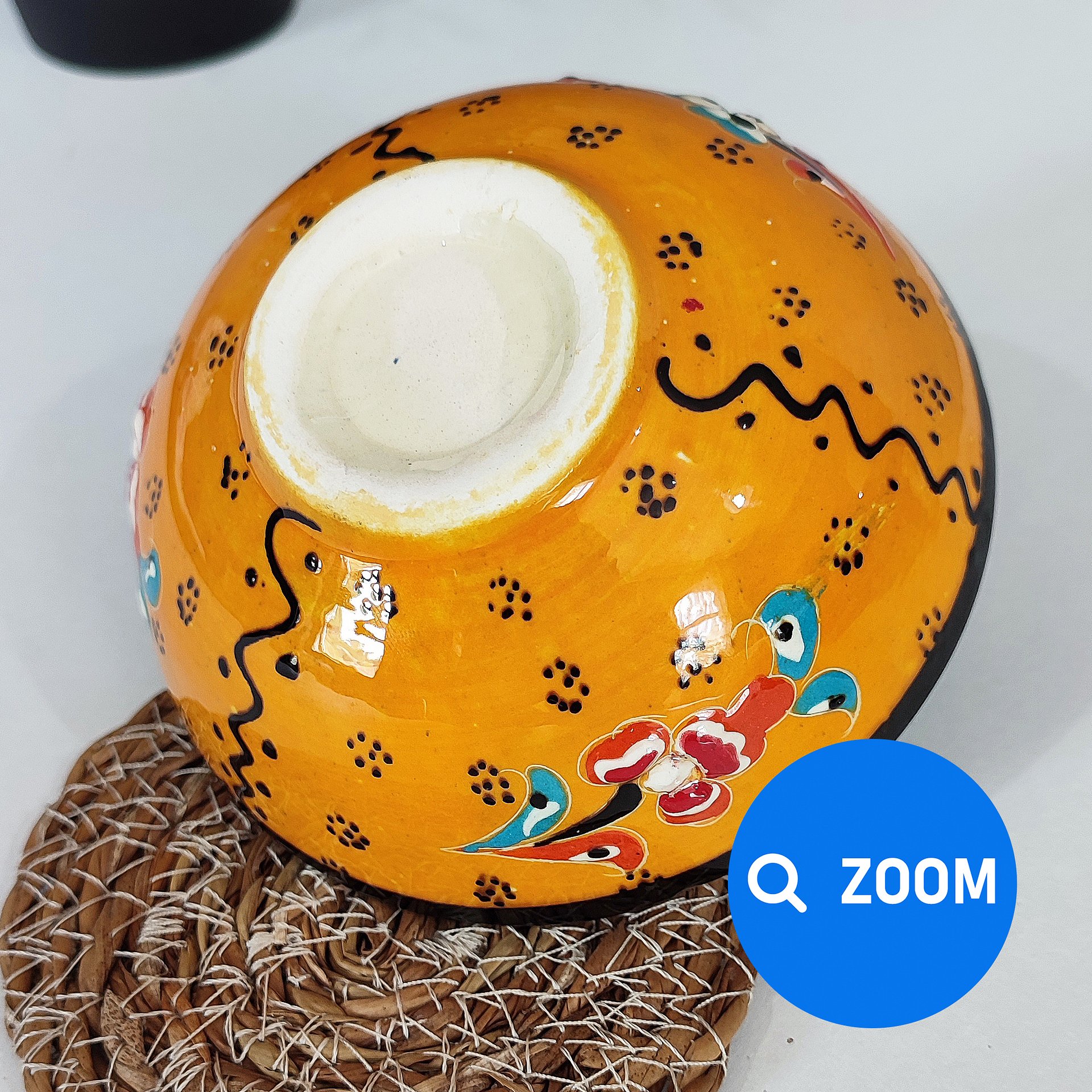 Handmade bowl (Yellow), Turkish decor — handmade pottery, handmade ceramic, home decor, handmade gift, Turkish ceramic product image (4)