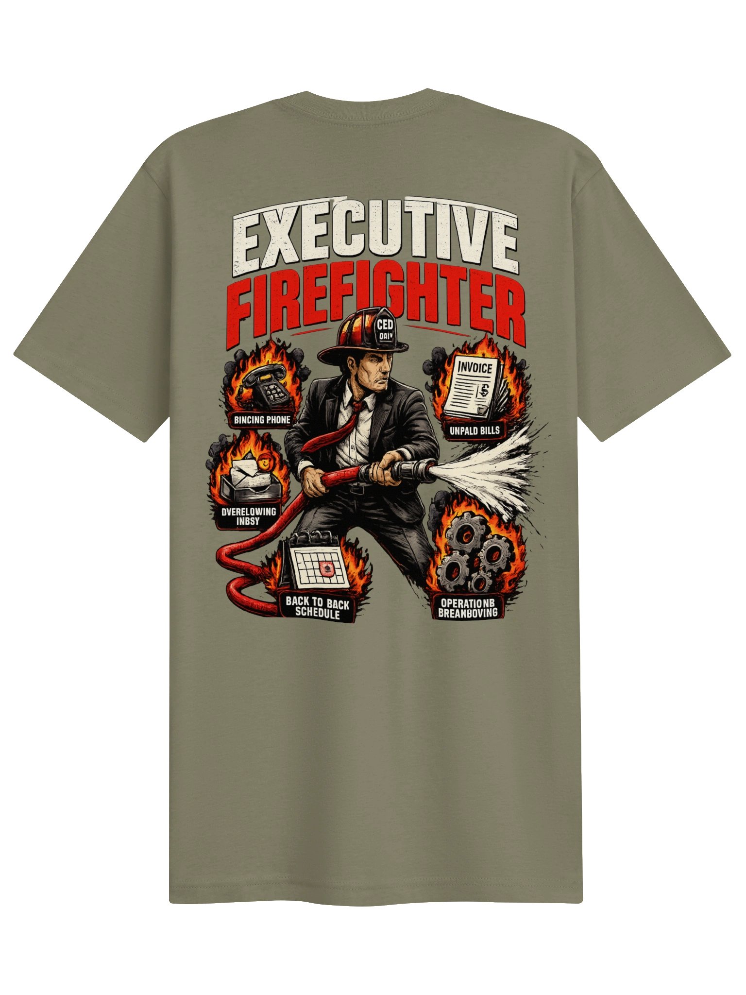 Executive Fire Fighter T-Shirt -Green product image (2)