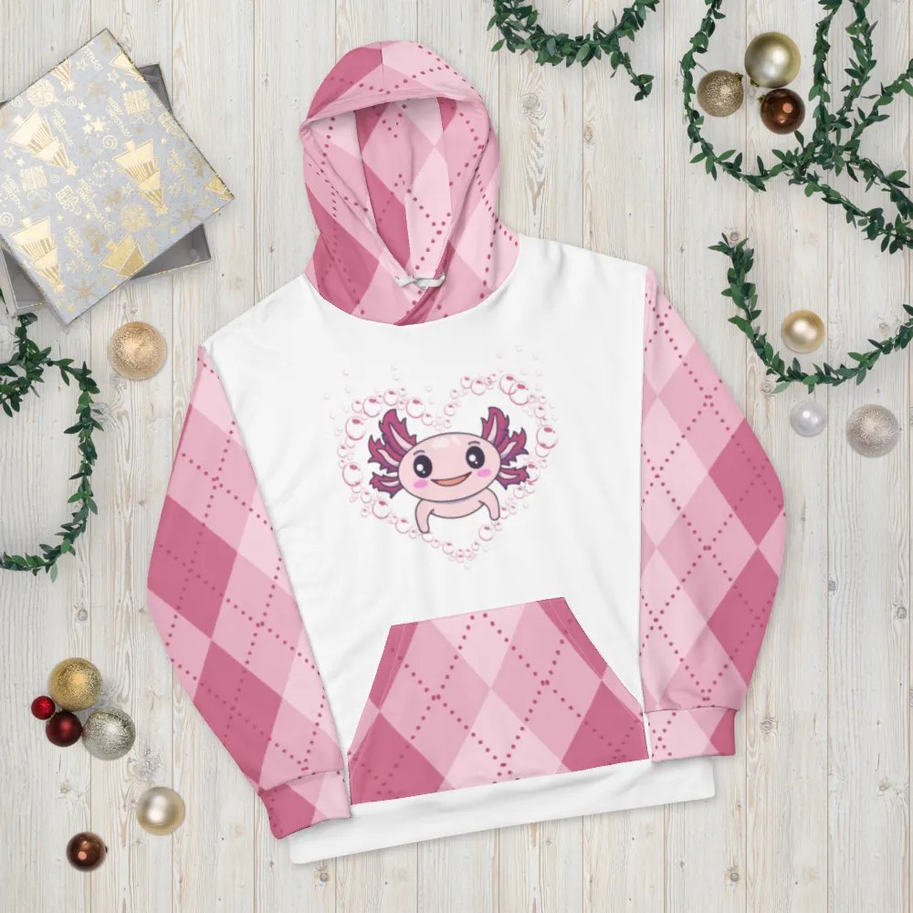 Pink And White Axolotl Hoodie product image (5)
