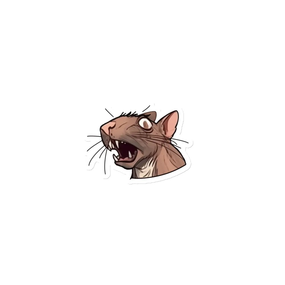 Startled RAT Die-Cut Magnet product image (1)