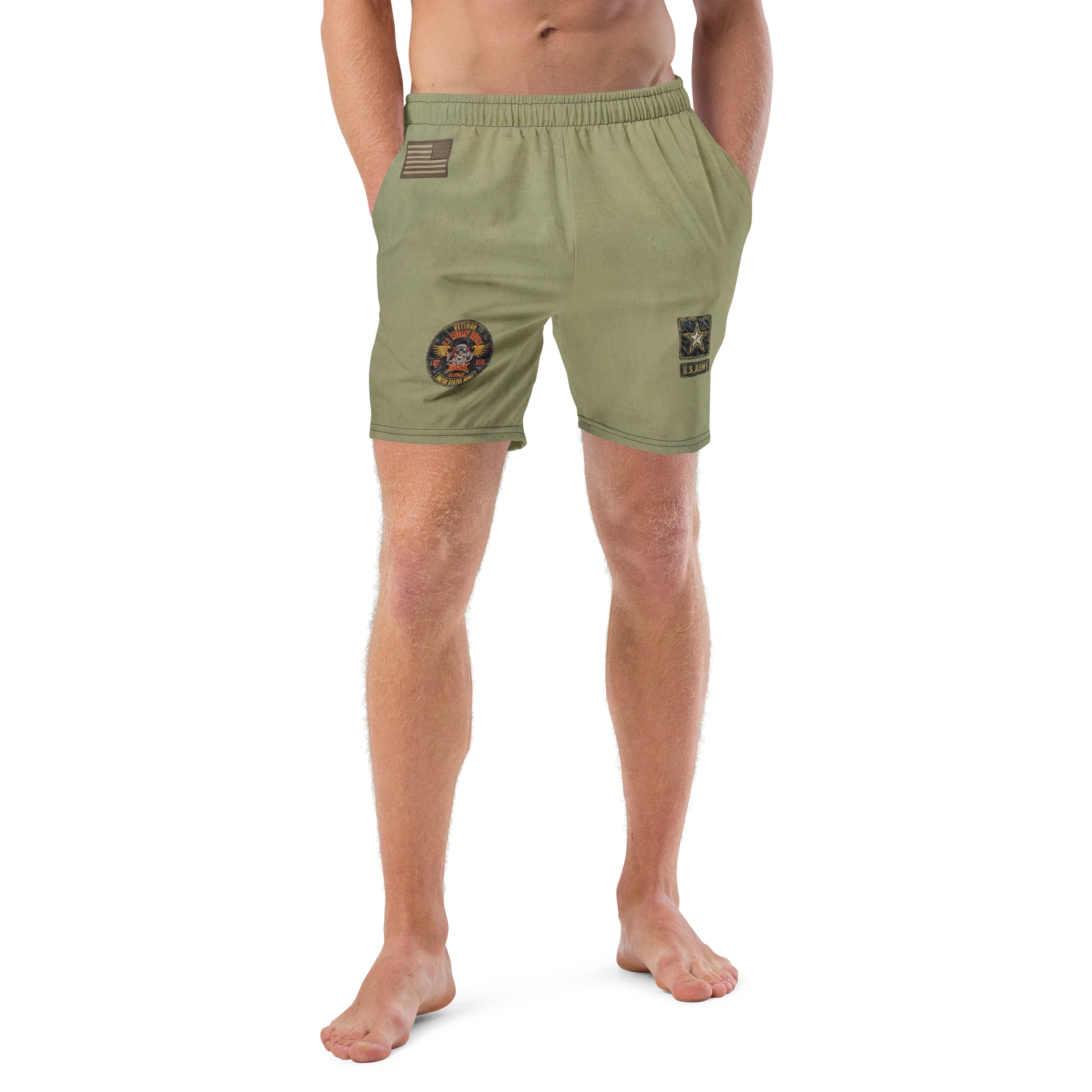 Distressed OD USCRA Cav Swim Trunks product image (4)